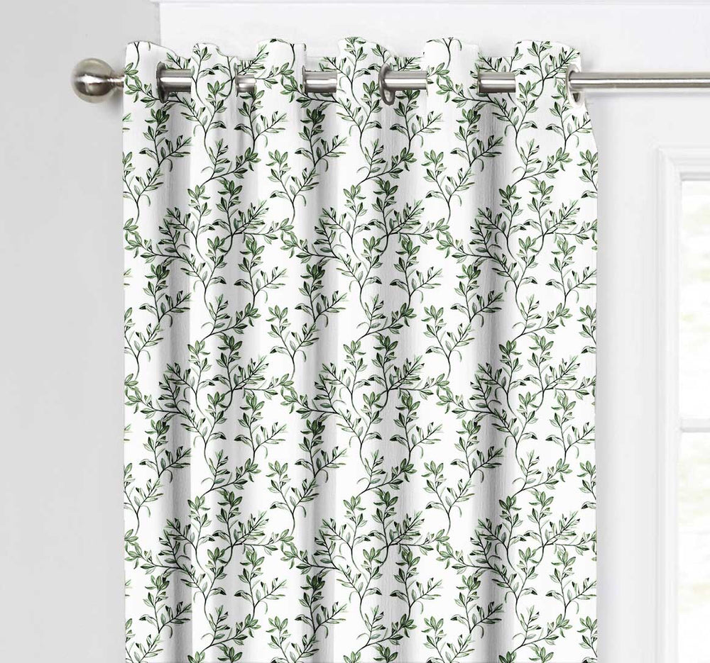 Ultimate Trends Premium Polyester Fancy Floral Curtain For Home Décor White Color, 1 Piece