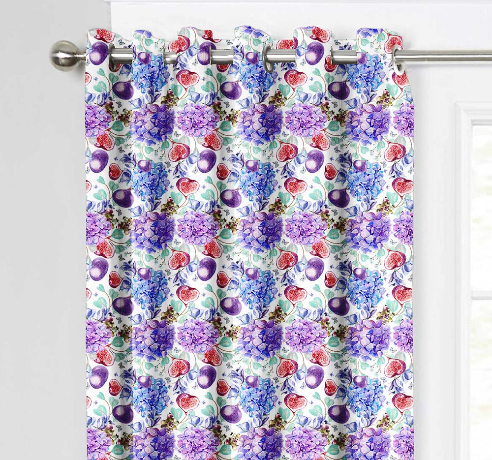 Ultimate Trends Premium Polyester Fancy Floral Curtain For Home Décor Purple Color, 1 Piece