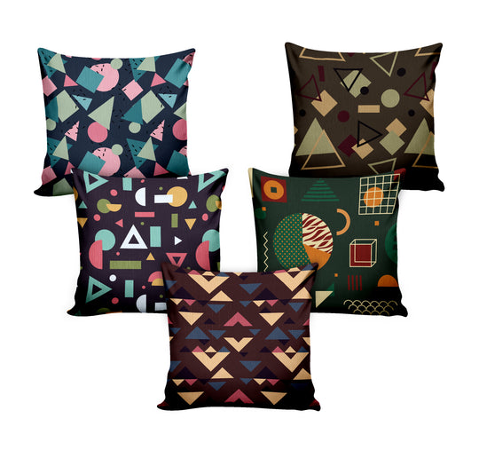 Ultimate Trends Geometric Digital Printed Cushion Cover