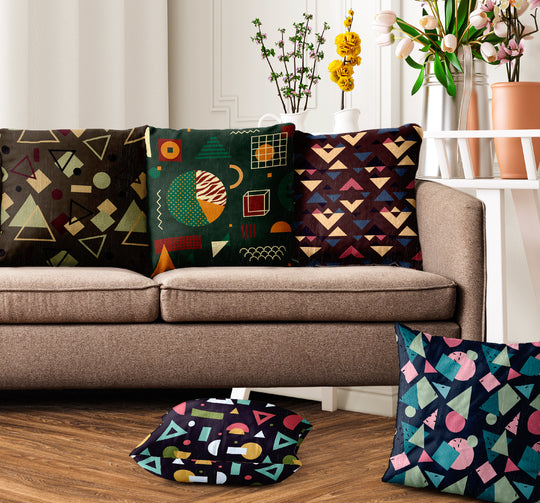 Ultimate Trends Geometric Digital Printed Cushion Cover