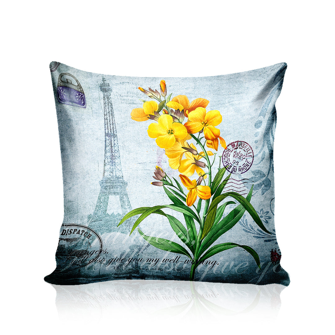 Ultimate Trends Floral Digital Printed Cushion Cover