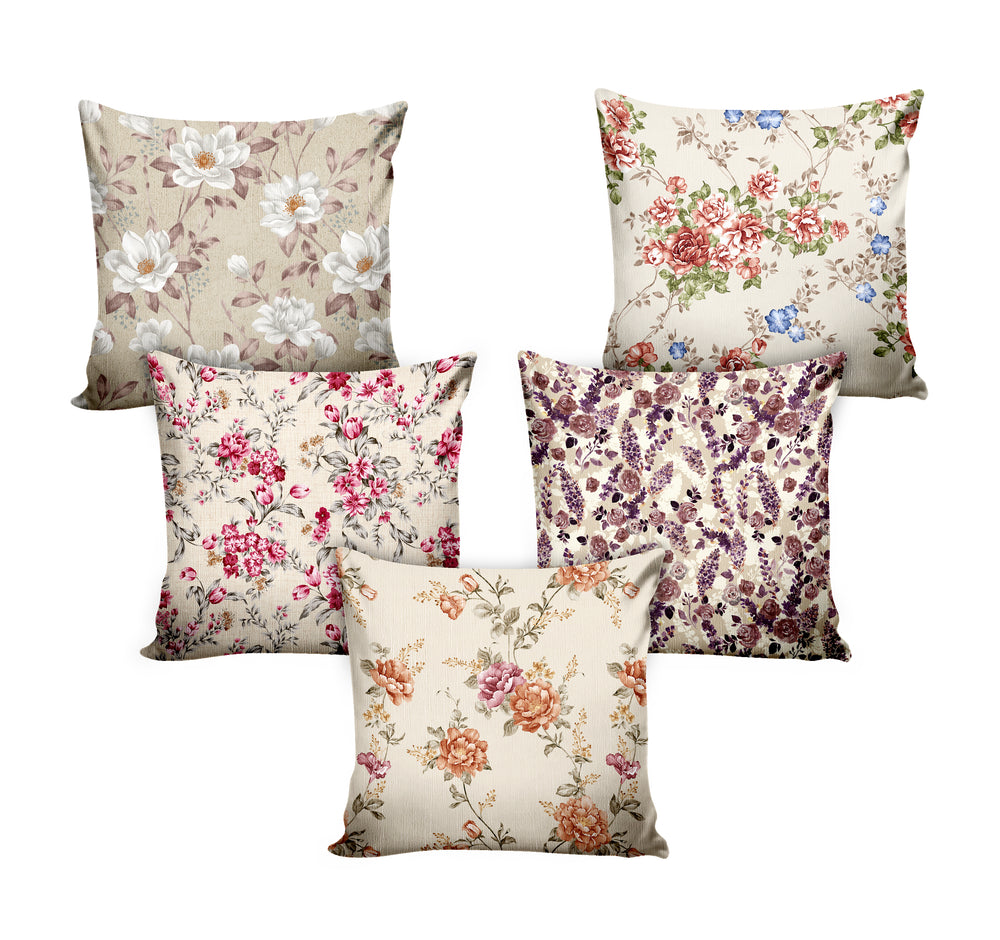 Ultimate Trends Floral Digital Printed Cushion Cover