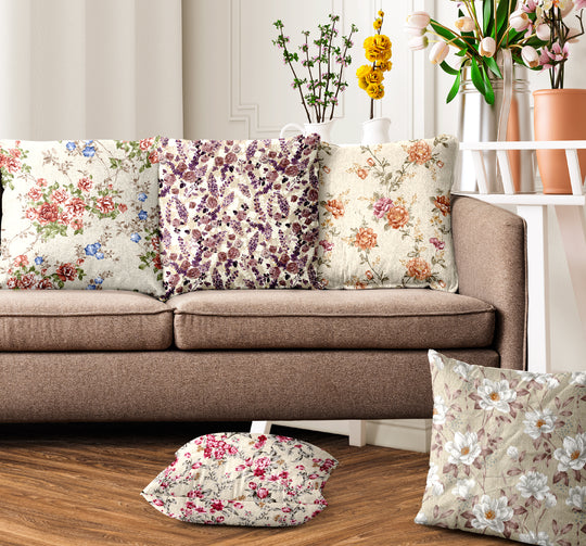 Ultimate Trends Floral Digital Printed Cushion Cover