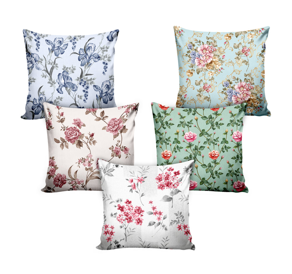 Ultimate Trends Floral Digital Printed Cushion Cover