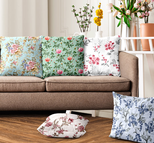 Ultimate Trends Floral Digital Printed Cushion Cover