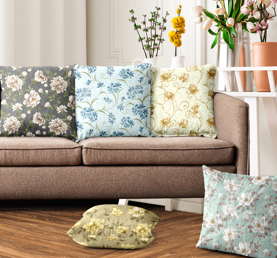 Ultimate Trends Floral Digital Printed Cushion Cover