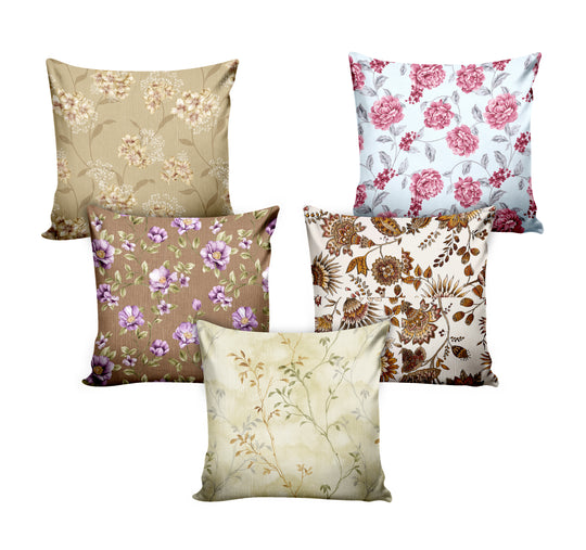 Ultimate Trends Floral Digital Printed Cushion Cover