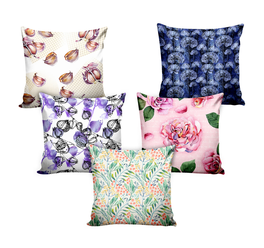 Ultimate Trends Floral Digital Printed Cushion Cover