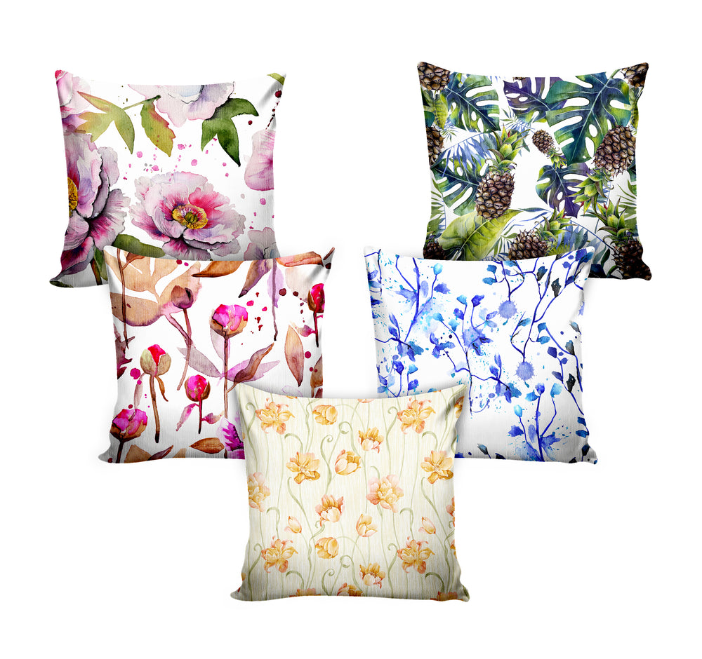 Ultimate Trends Floral Digital Printed Cushion Cover