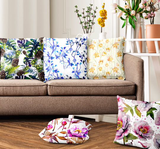 Ultimate Trends Floral Digital Printed Cushion Cover