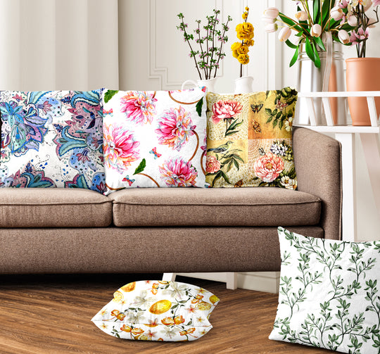 Ultimate Trends Floral Digital Printed Cushion Cover