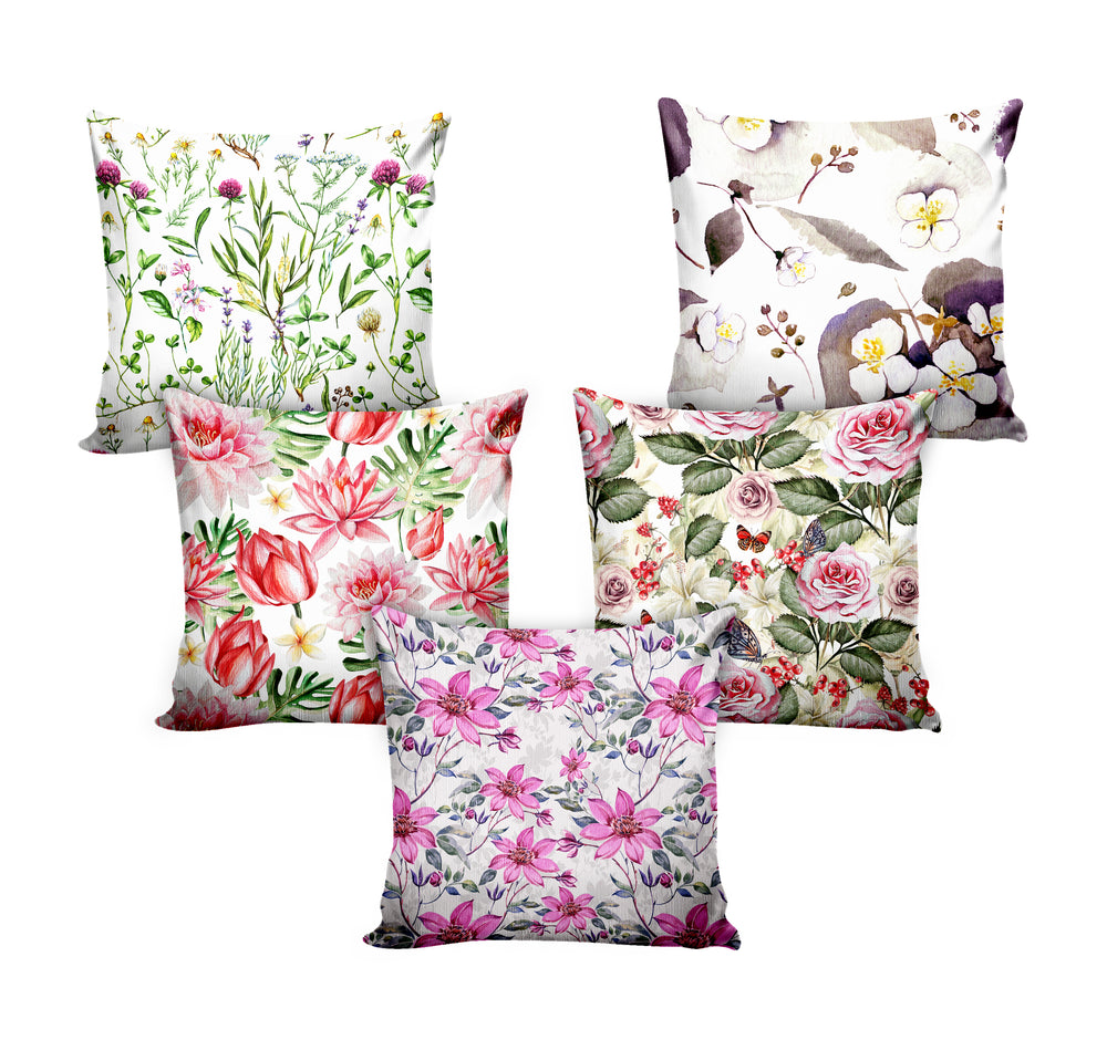 Ultimate Trends Floral Digital Printed Cushion Cover