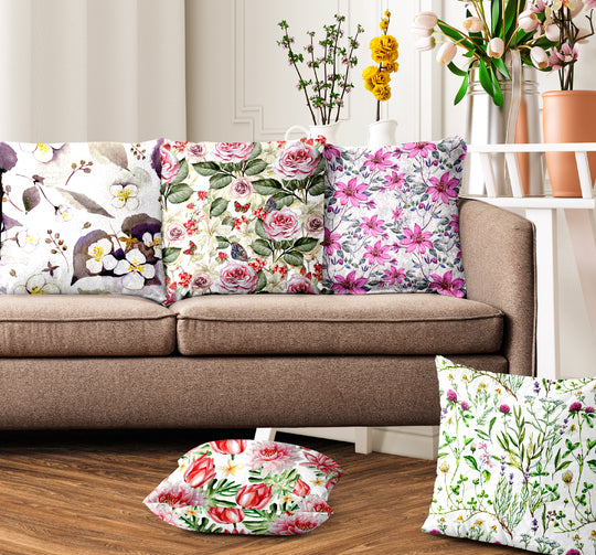 Ultimate Trends Floral Digital Printed Cushion Cover