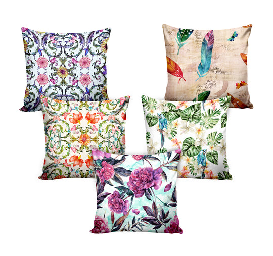 Ultimate Trends Floral Digital Printed Cushion Cover