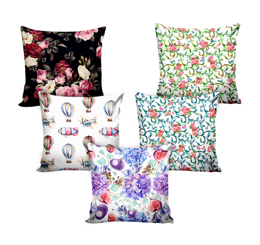 Ultimate Trends Floral Digital Printed Cushion Cover