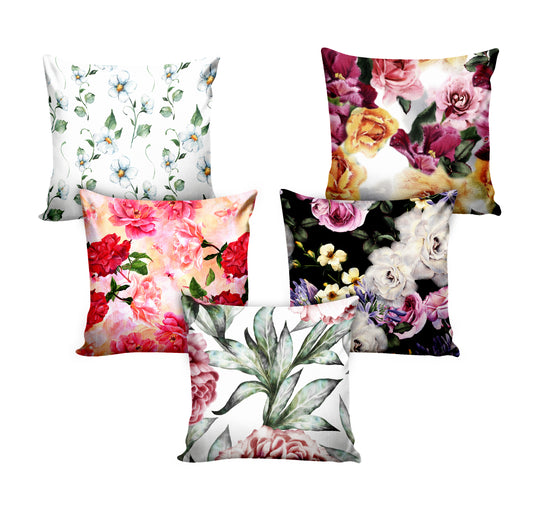 Ultimate Trends Floral Digital Printed Cushion Cover