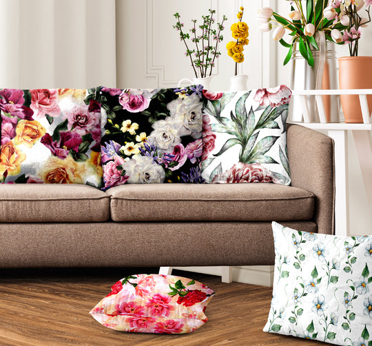 Ultimate Trends Floral Digital Printed Cushion Cover