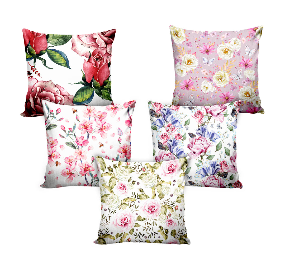 Ultimate Trends Floral Digital Printed Cushion Cover