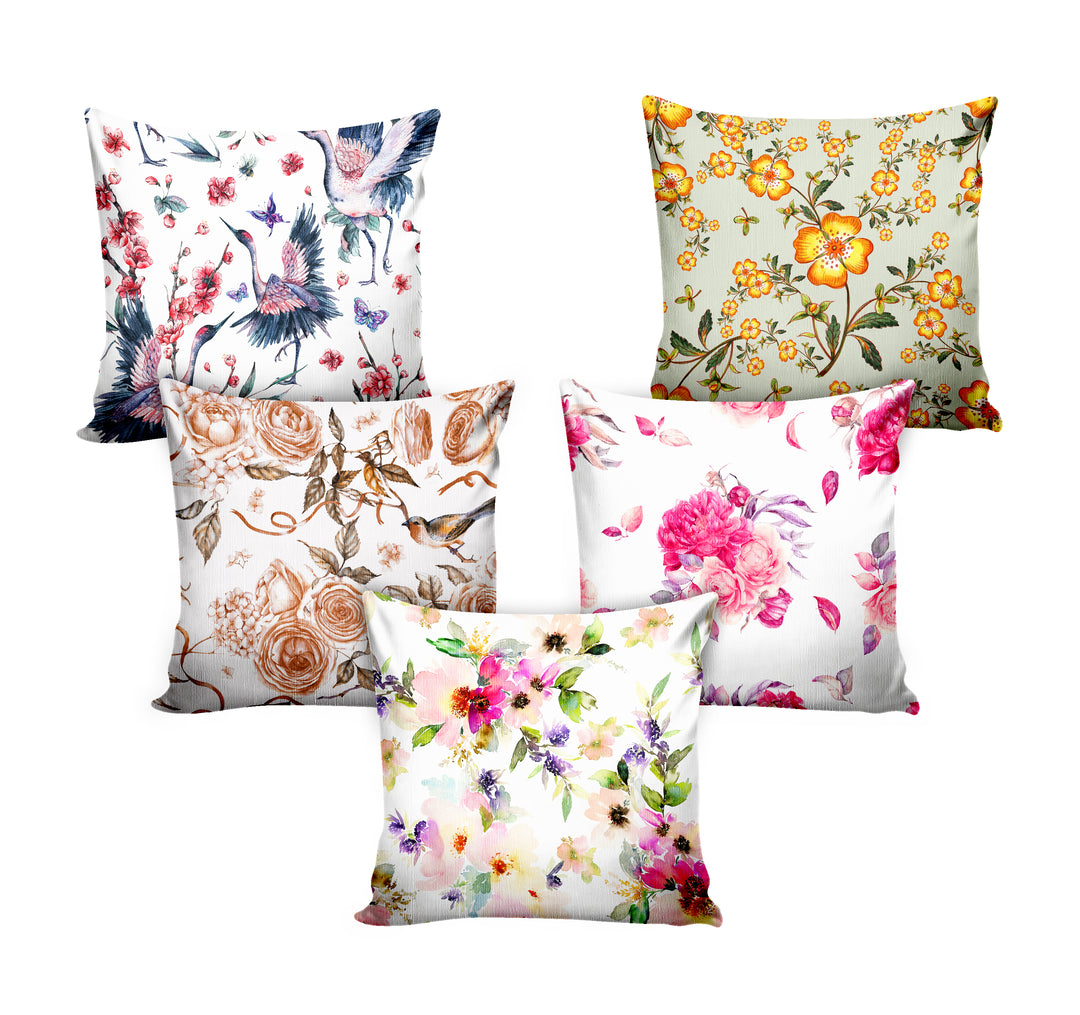 Ultimate Trends Floral Digital Printed Cushion Cover