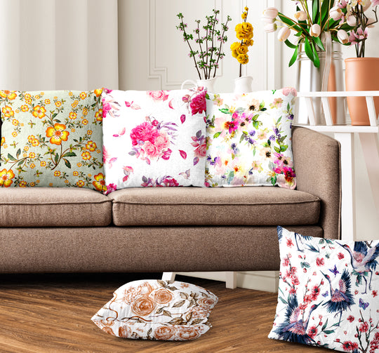 Ultimate Trends Floral Digital Printed Cushion Cover