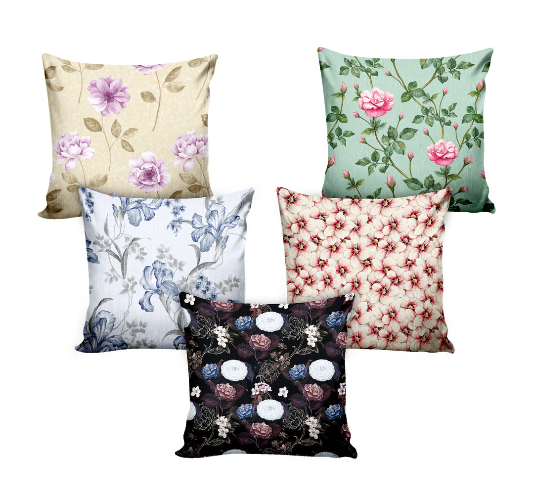 Ultimate Trends Floral Digital Printed Cushion Cover