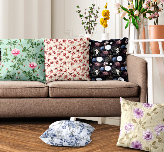 Ultimate Trends Floral Digital Printed Cushion Cover