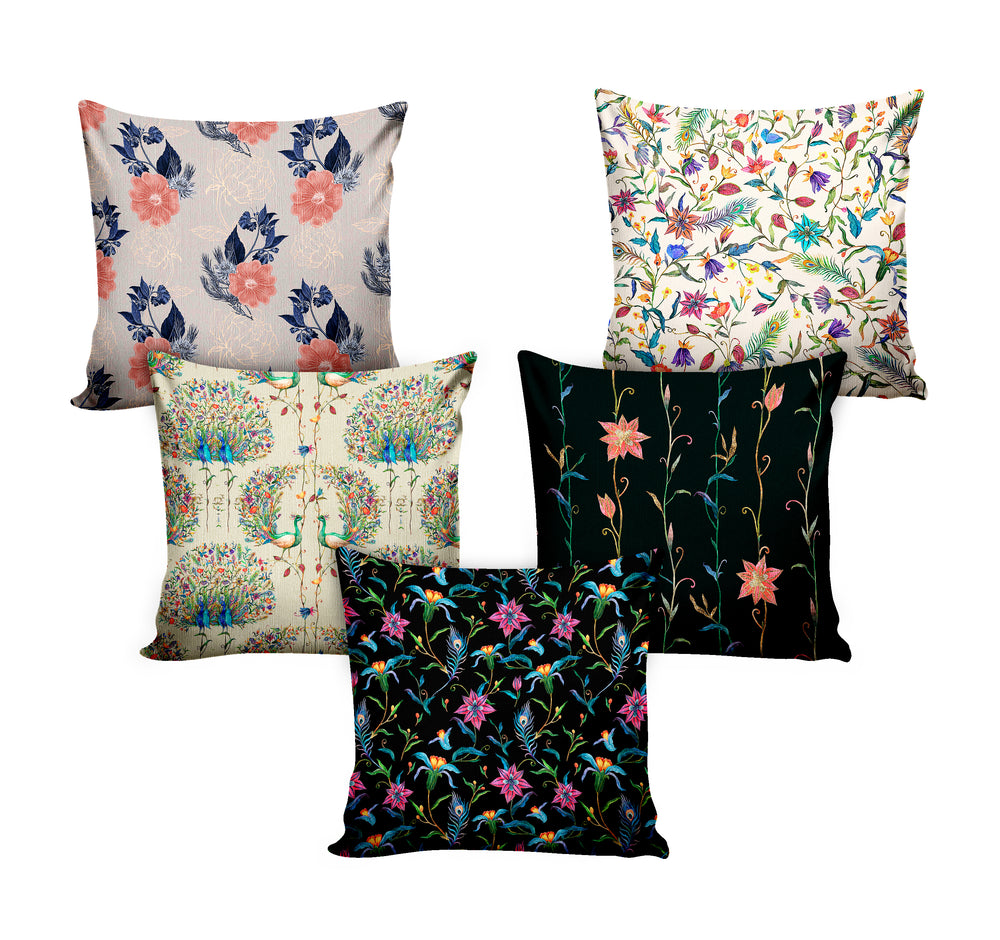 Ultimate Trends Floral Digital Printed Cushion Cover