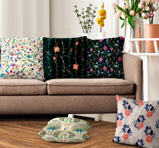 Ultimate Trends Floral Digital Printed Cushion Cover