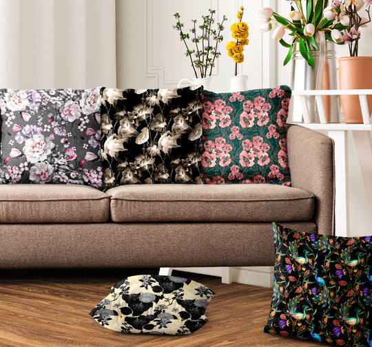 Ultimate Trends Floral Digital Printed Cushion Cover