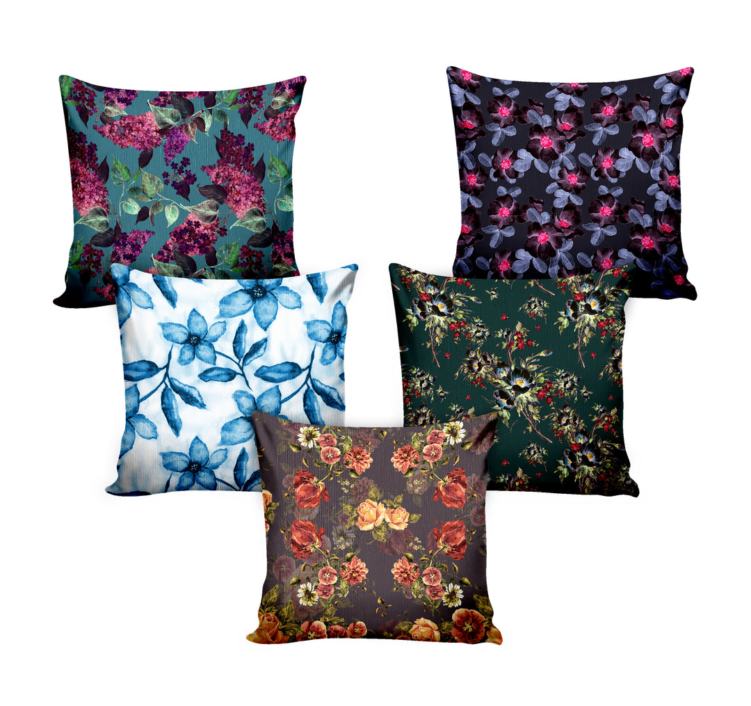 Ultimate Trends Floral Digital Printed Cushion Cover