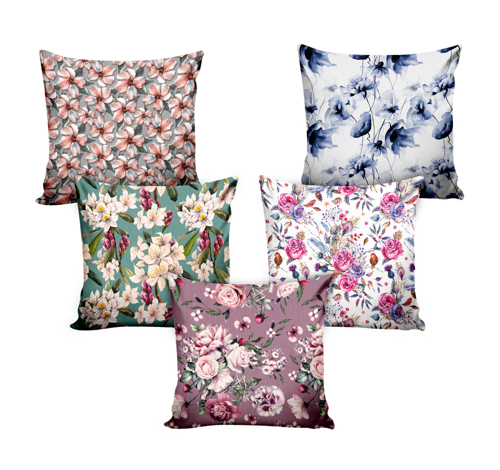 Ultimate Trends Floral Digital Printed Cushion Cover