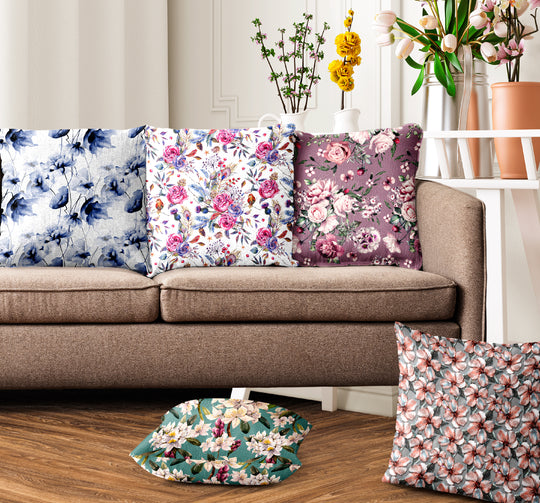 Ultimate Trends Floral Digital Printed Cushion Cover