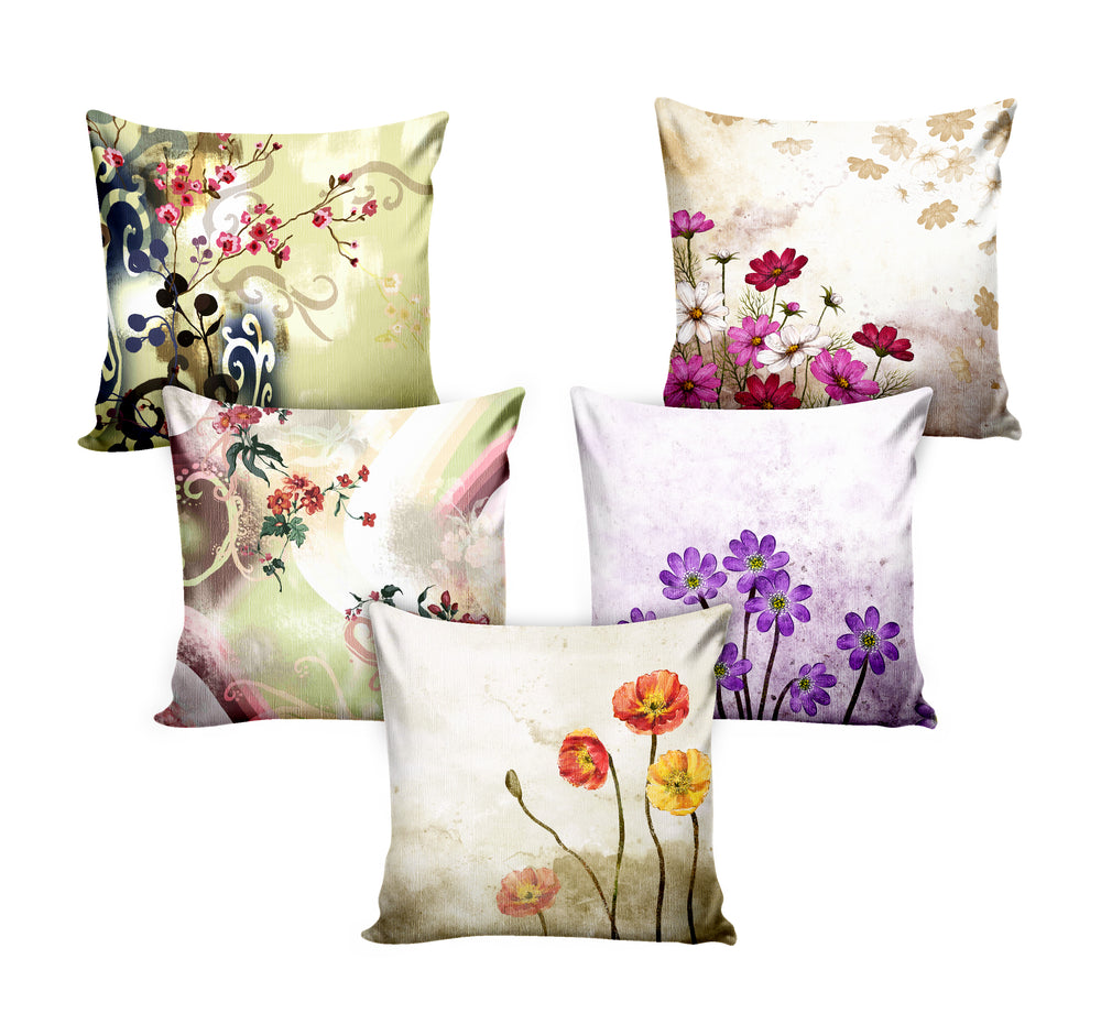 Ultimate Trends Floral Digital Printed Cushion Cover