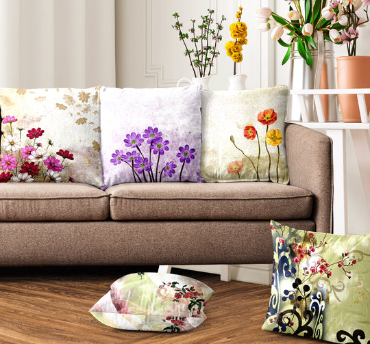 Ultimate Trends Floral Digital Printed Cushion Cover