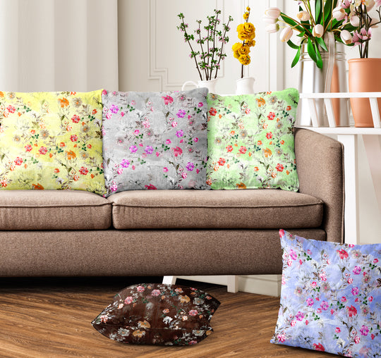 Ultimate Trends Floral Digital Printed Cushion Cover