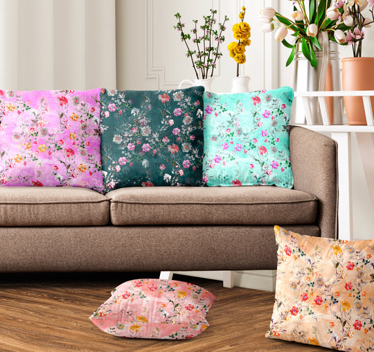 Ultimate Trends Floral Digital Printed Cushion Cover