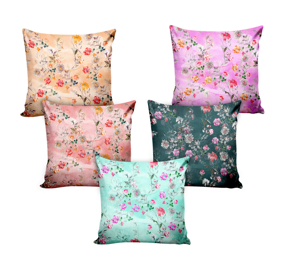 Ultimate Trends Floral Digital Printed Cushion Cover