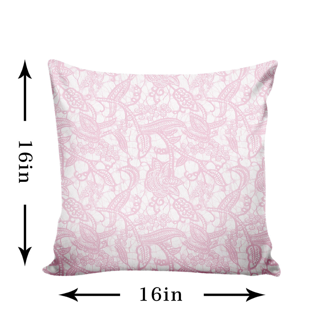 Ultimate Trends Digital Textured Printed Cushion Cover, 16 Inch X 16 Inch, Set of 5 - Peach Color