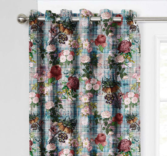 Ultimate Trends Premium Polyester Floral Curtain For Home Décor Multi Color, 1 Piece