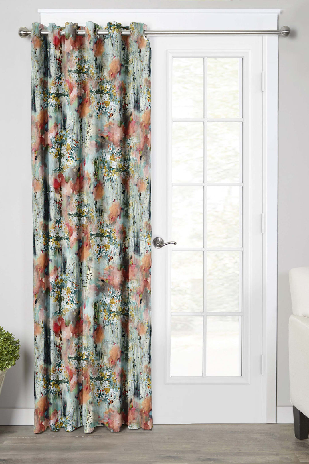 Ultimate Trends Premium Polyester Floral Curtain For Home Décor Multi Color, 1 Piece