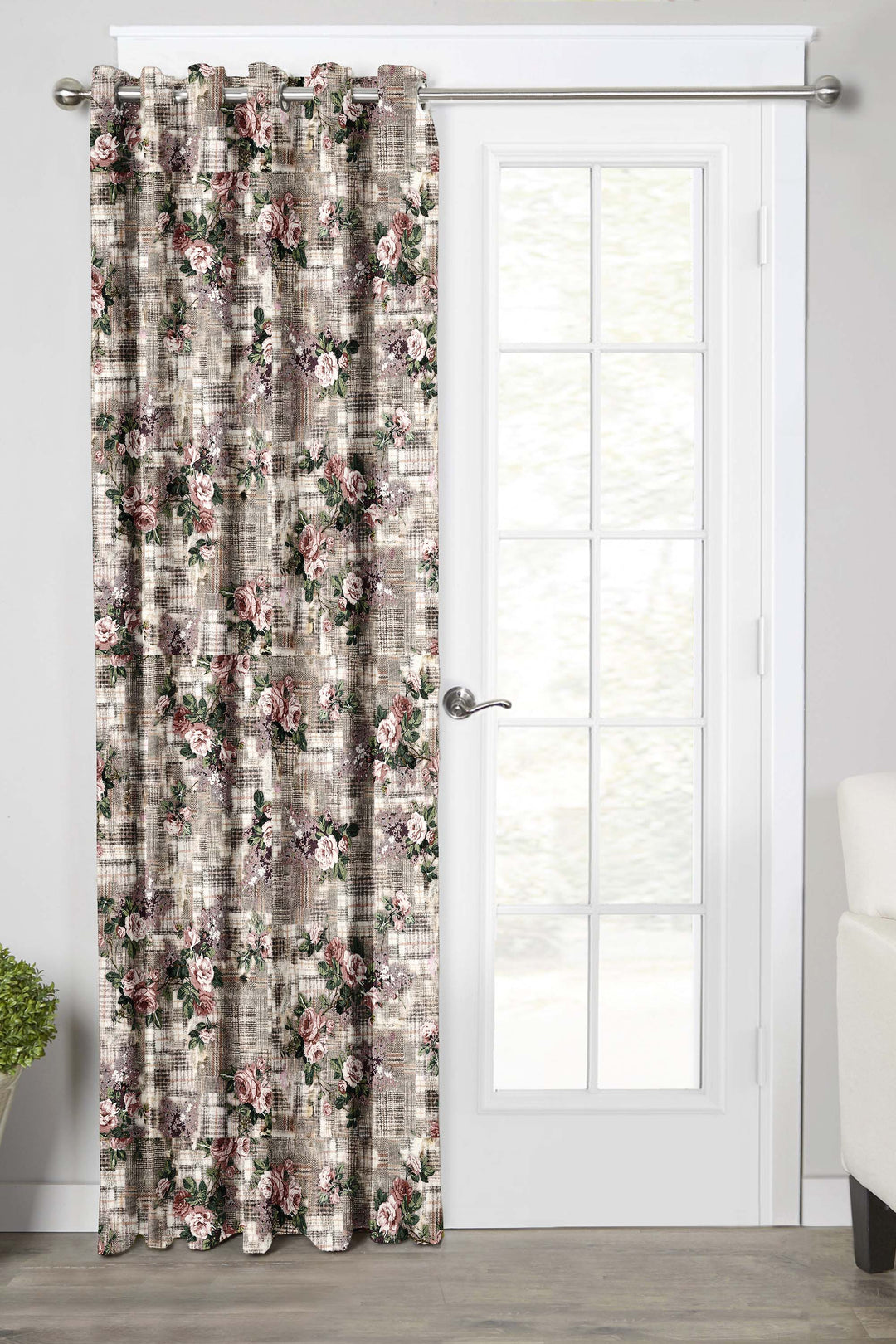 Ultimate Trends Premium Polyester Floral Curtain For Home Décor Multi Color, 1 Piece