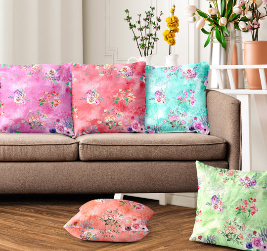 Ultimate Trends Floral Digital Printed Cushion Cover