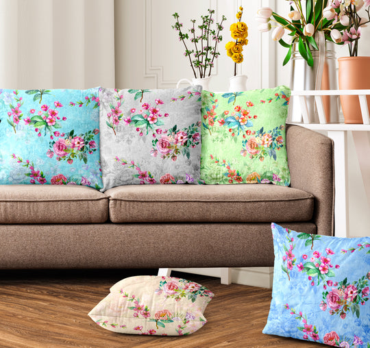 Ultimate Trends Floral Digital Printed Cushion Cover