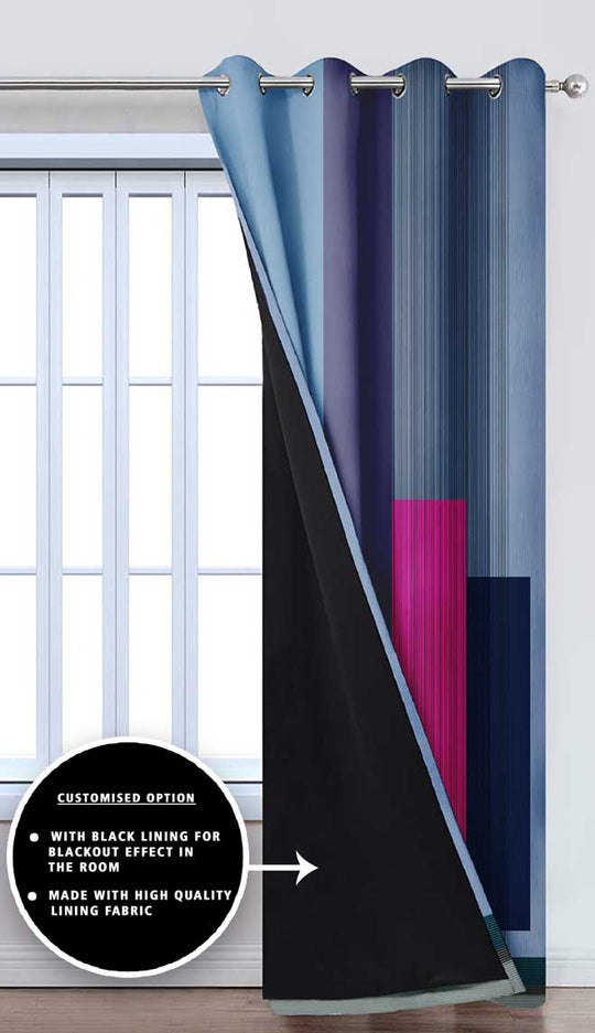 Ultimate Trends Premium Polyester Modern Curtain For Home Décor Multi Color , 1 Piece