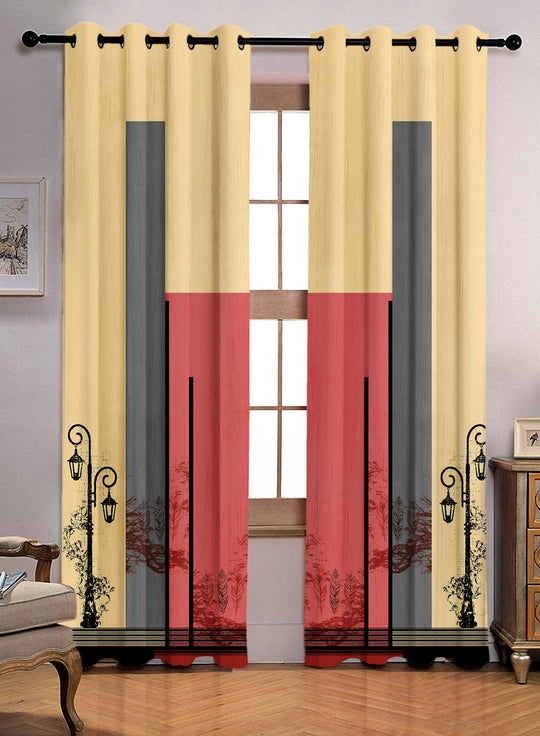 Ultimate Trends Premium Polyester Modern Curtain For Home Décor Multi color, 1 Piece