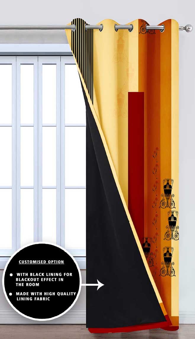 Ultimate Trends Premium Polyester Modern Curtain For Home Décor Multi Color , 1 Piece