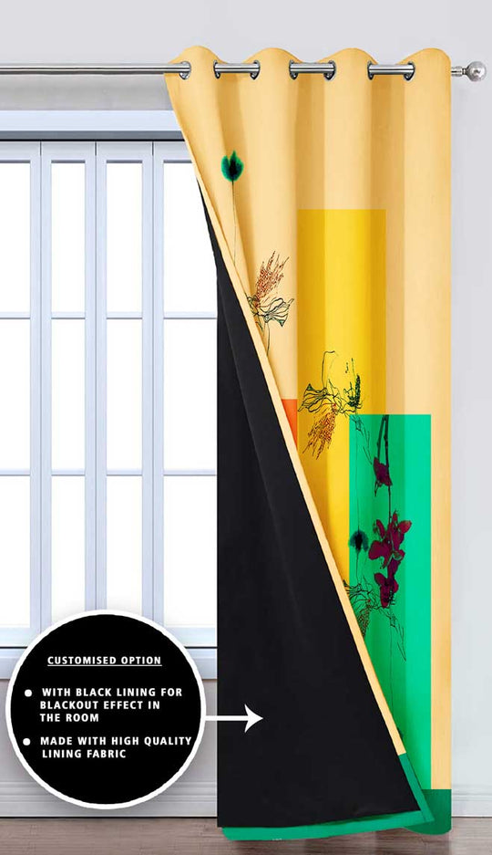 Ultimate Trends Premium Polyester Modern Curtain For Home Décor Multi Color , 1 Piece