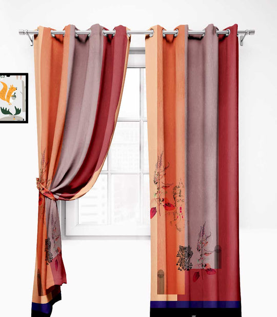 Ultimate Trends Premium Polyester Modern Curtain For Home Décor Multi Color , 1 Piece