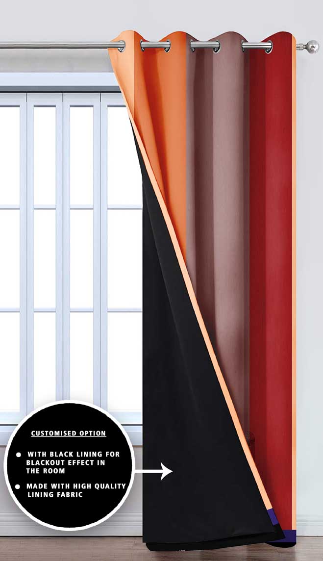 Ultimate Trends Premium Polyester Modern Curtain For Home Décor Multi Color , 1 Piece