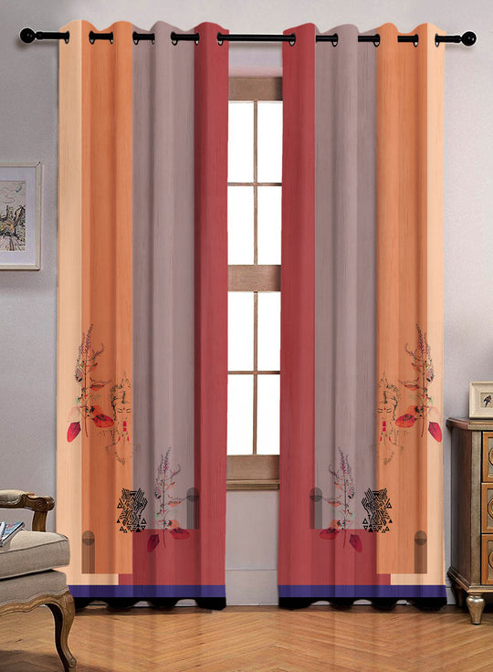 Ultimate Trends Premium Polyester Modern Curtain For Home Décor Multi Color , 1 Piece